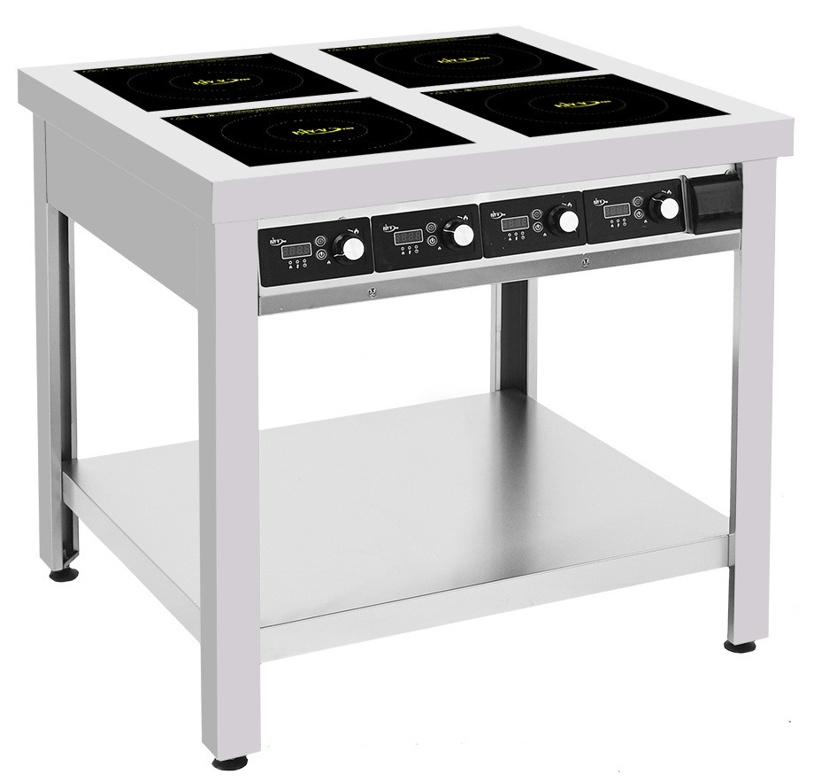 Індукційна плита професійна на 4 конфорки КИЙ-В ПІ-4.3-10