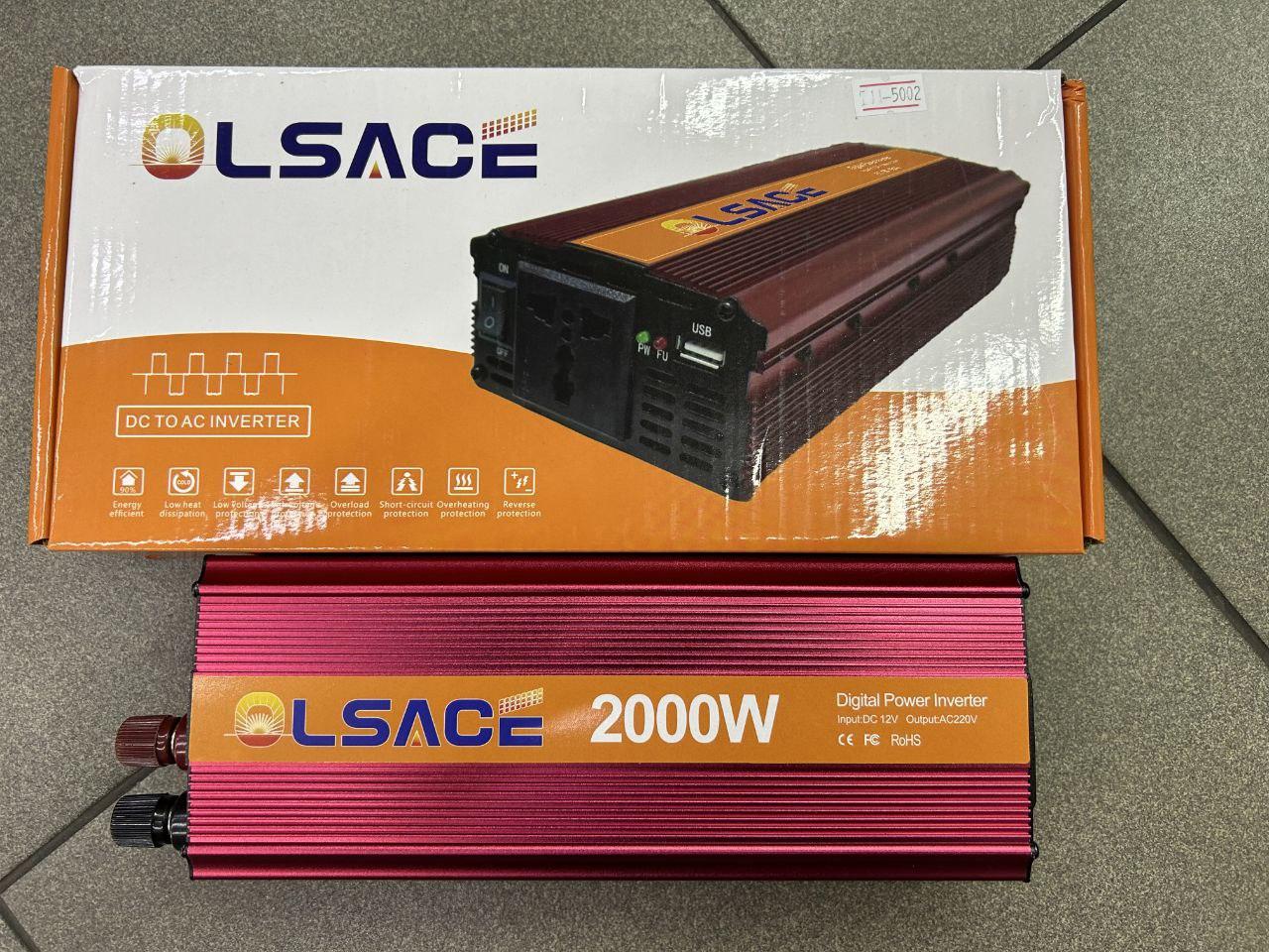 Перетворювач напруги — автоінвертор з LCD-дисплеєм 12 220 UKC 2000w 12v-220v