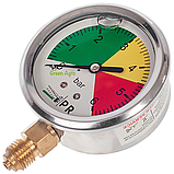 Манометр регулятора тиску для обприскувача G1/4 (13 різьба) 1-6 BAR, фото 3