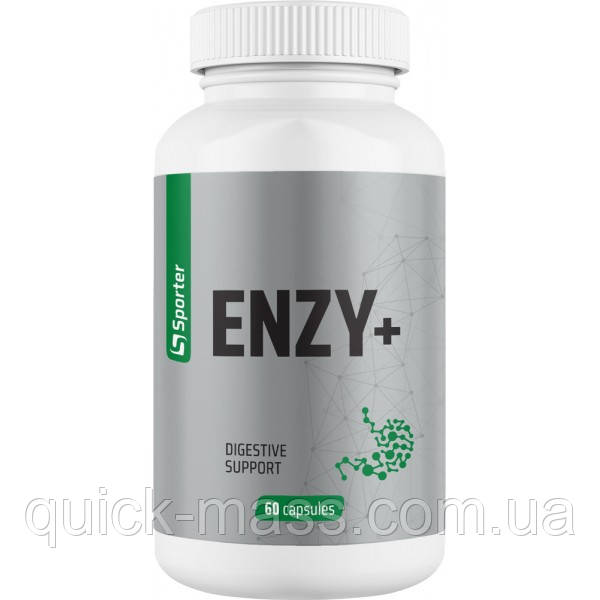 Комплекс ферментів для травлення Sporter Enzyme+ - 60 капс, фото 1