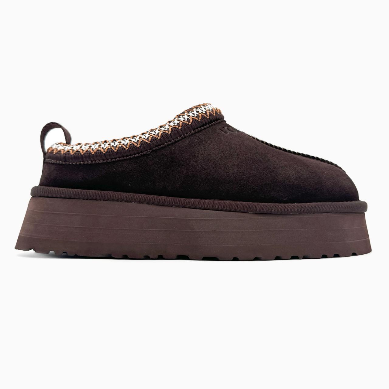 Уги жіночі Ugg Tasman Platform Brown коричневий замшеві короткі сабо тасман стильні капці, фото 1