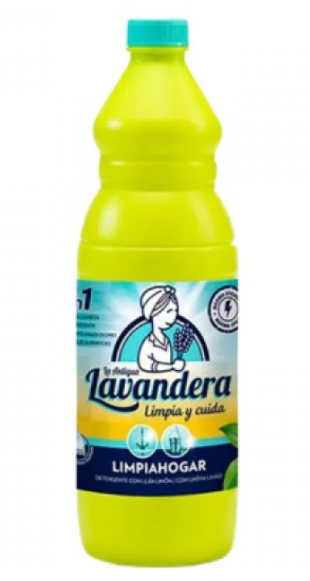 Рідина для чищення ванн La Antigua Lavandera 2 в 1 із хлором Лимон 1.5 л 8437014202052