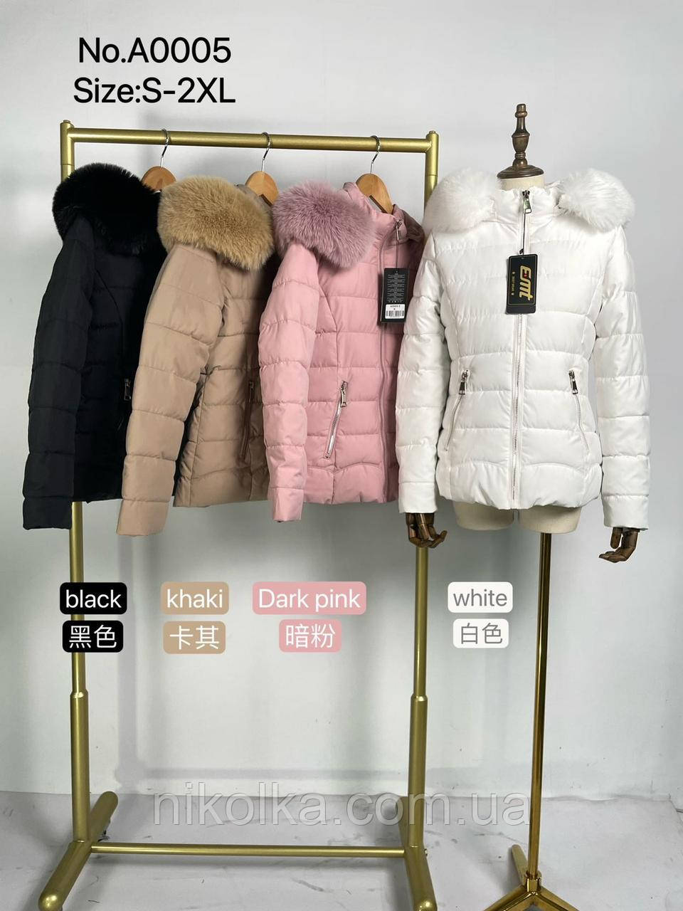 Куртка утеплена жіноча оптом, S-2XL рр., арт. Si-0005