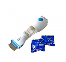 Електричний гребінець від вошей Licetec V-comb Білий з витяжкою