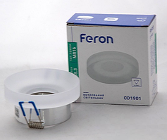 Вбудований світильник Feron CD1901 круг білий матовий Max 50W G5.3