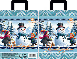 Новорічний пакет із петльовою ручкою Подарунок 250*300 мм 25 шт Розваги