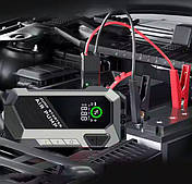 Пускозарядний пристрій FLASH AUTO з компресором 20000 мА·год струм: 600 А (1200 A) PowerBank Ліхтарик JUMPSTARTER