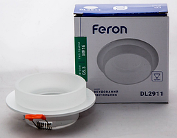 Вбудований світильник Feron DL2911 MR-16 білий 98х45 мм