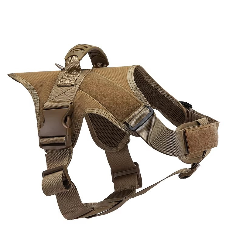 Шлейка для собак Patrol K9, тактичний жилет із ручкою, Коричневий