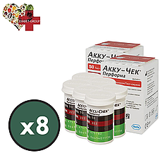 Тест-смужки Акку-Чек Перформа (Accu-Chek Performa) 800 шт. в 16 флаконах по 50 шт. в пакованні