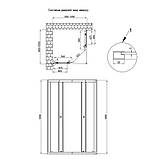 Душова кабіна Qtap Pisces BLA109-11SC5 90-105x90-105 см, скло Clear 5 мм без піддона, фото 3