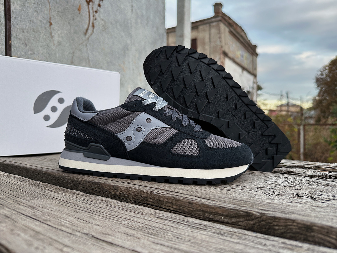 Чоловічі оригінальні кросівки Saucony Shadow Original  S2108-887 Dark Grey/Blue чорні з сірим Оригінал