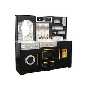 Дитяча кухня дерев'яна AVKO Равенна Black Вода звукові та світлові ефекти + аксесуари