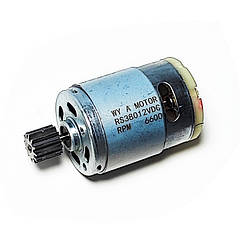 Мотор кермового редуктора RS380 12 V 6600 rpm для дитячого електромобіля