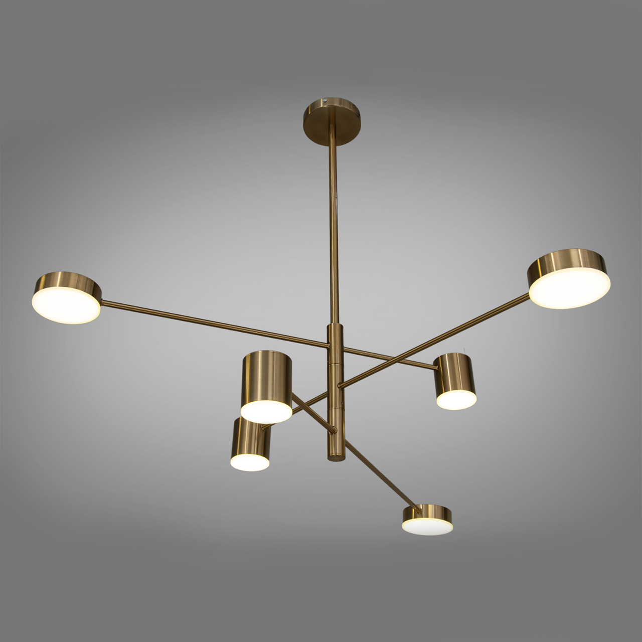 Світлодіодна люстра на 90W у бронзовому стилі до 18 м² D302-6BR, фото 1