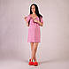 Трикотажна жіноча нічна сорочка з коротким рукавом кулір "Крапля-пильна троянда" р. 44-60, фото 2