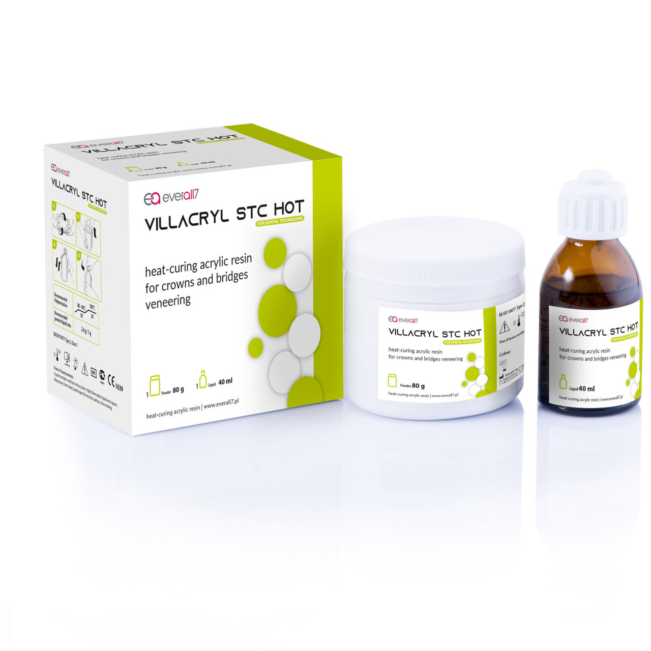 Вілакрил Villacryl STC HOT A4 80Г + 40 МЛ ПЛАСТМАСА ДЛЯ ОБЛИЦЮВАННЯ КОРОНОК ТА МОСТІВ