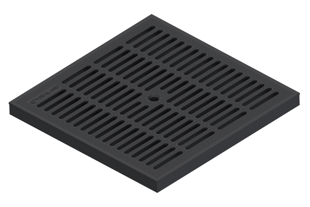 Решітка Base 300х300 пластикова чарункова чорна А15, фото 1