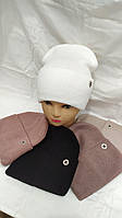 Шапка підліткова, подвійна в'язка