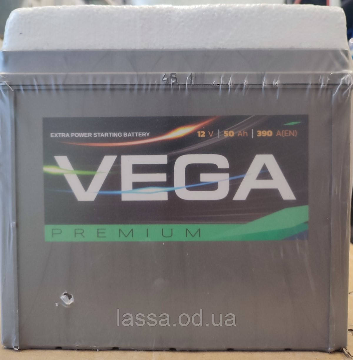 Акумулятор VEGA Premium 6СТ-50-АЗ (0) Азія EN 390 правий плюс