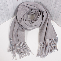 Палантин жіночий сірий теплий 240801-19 великий