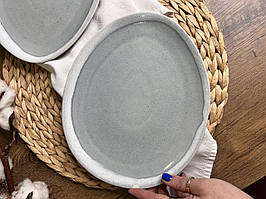 Тарілка Овальна 26/22 см Серія Nova Сіро-Блакитна