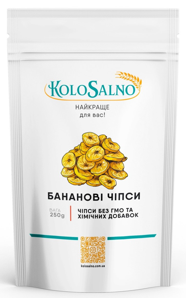 Бананові чіпси - 250 грам, KoloSalno
