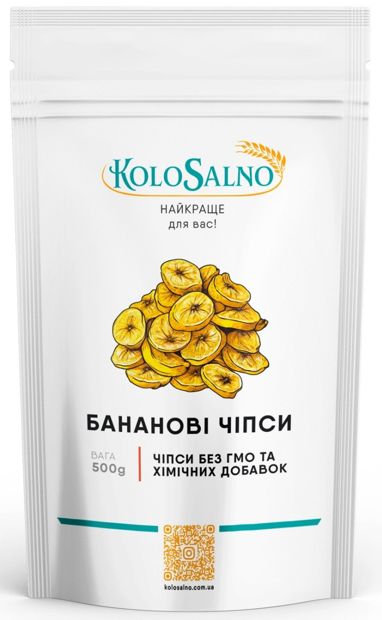 Бананові чіпси -  500грам, KoloSalno