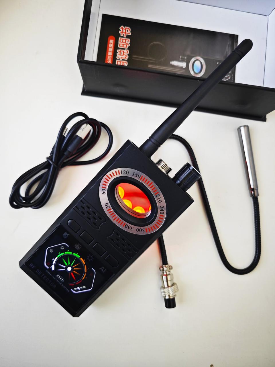 Оновлений детектор жучків GPS трекерів і прихованих відеокамер К68S c голосовими підказками меню (3 в 1 ), фото 1