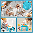 Дитячий ігровий музичний розвиваючий столик W-05133 Блакитний УКРАЇНСЬКА озвучка, фото 6