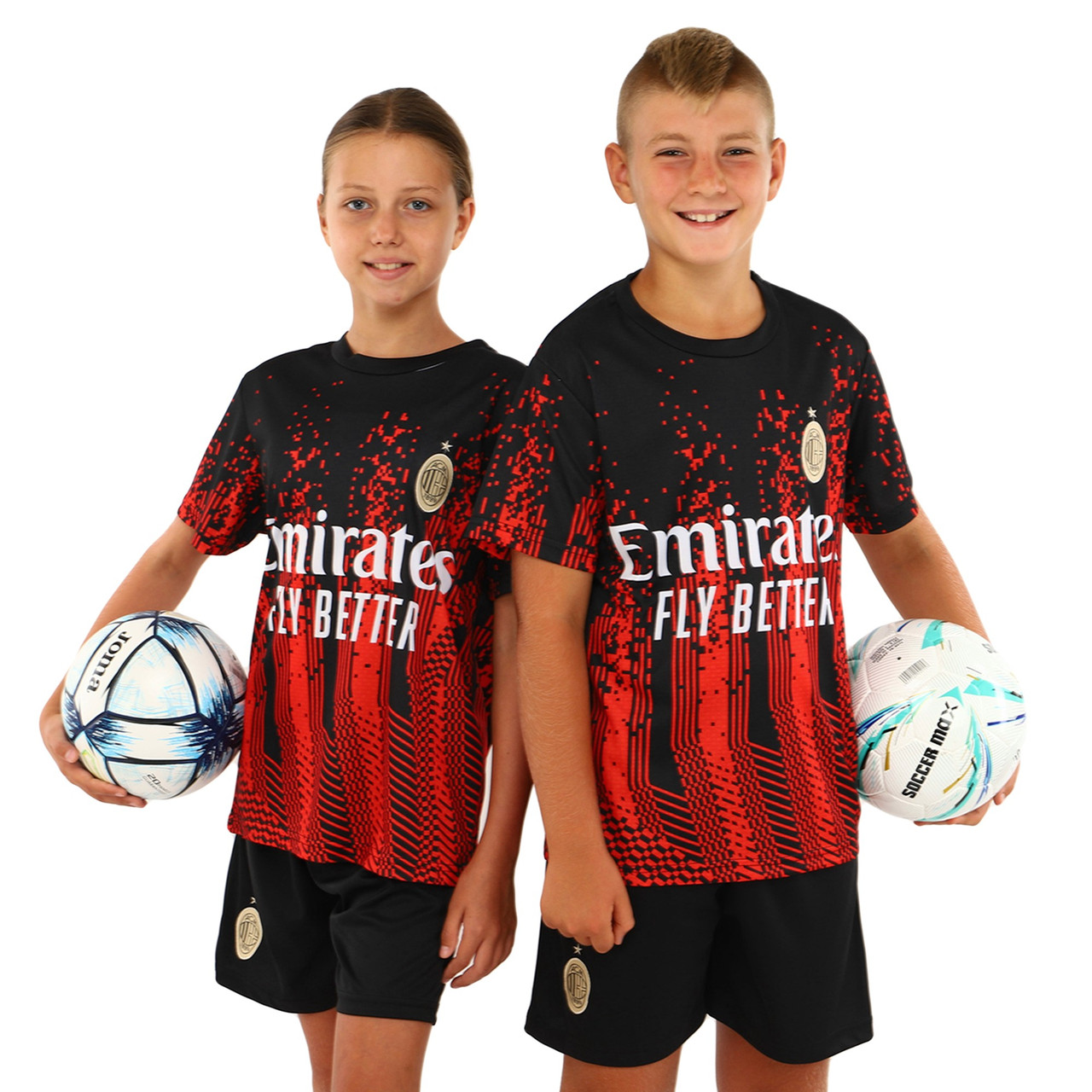 Дитяча футбольна форма Мілан AC MILAN домашня 2024 CO-7192 (на зріст 116-165 см)
