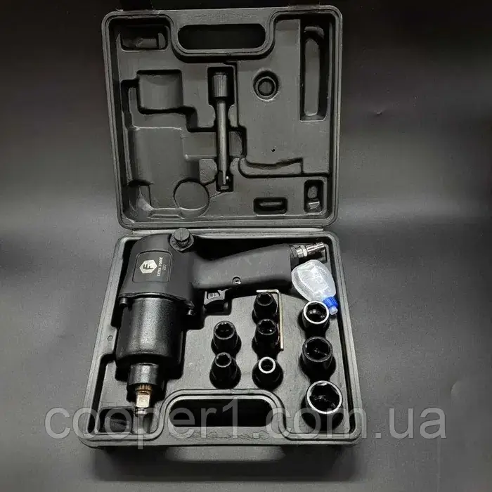 Пневмогайковерт ударний 1/2" у кейсі EXTRA FORCE 330 Нм 140 л/хв