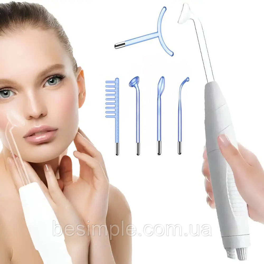 Дарсонваль косметологічний, 5 насадок, MAG-638 / Апарат дарсонваль мережевий, фото 1