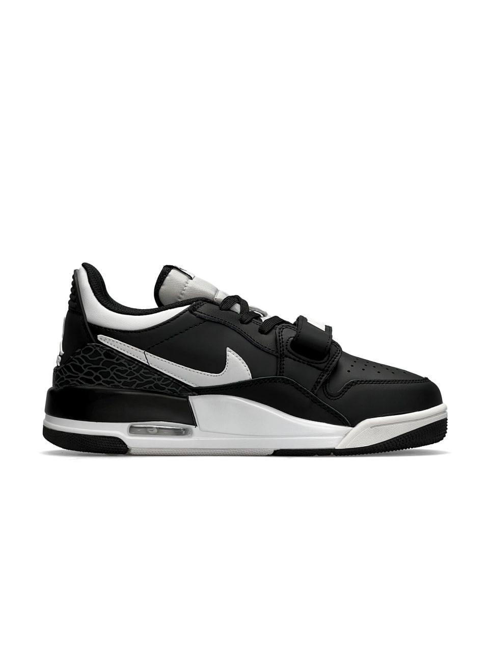 Чоловічі шкіряні кросівки Nike Air Jordan Legacy 312 Low M Black White, кеди Найк Джордан чорн. 41