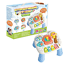 Дитячий ігровий музичний розвиваючий столик W-05133 Блакитний УКРАЇНСЬКА озвучка, фото 2