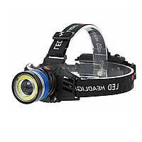 Фонарь 127 на лоб T6+COB POLICE DIMMER, 3 режима, Li-ion аккк.