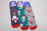 Чоловічі шкарпетки махрові новорічні з бавовни НЛ к-4 пиво, джога, щотанцюють Santa, фото 2