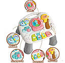 Дитячий ігровий музичний розвиваючий столик 368-24B-24G-24P Сіренький, фото 4