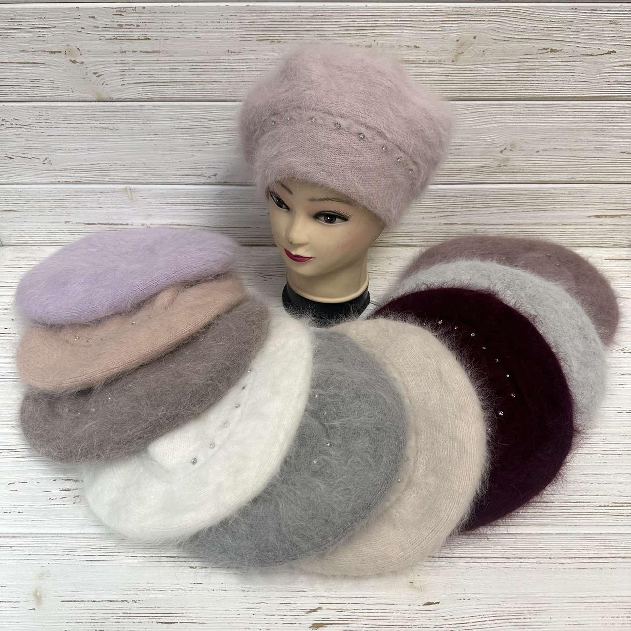 Оптом Берет подвійний з КАМУШКАМИ 5-ВLB-F1