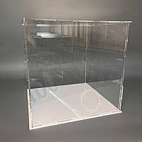 Куб для атласних квітів з білим дном 50х50х50