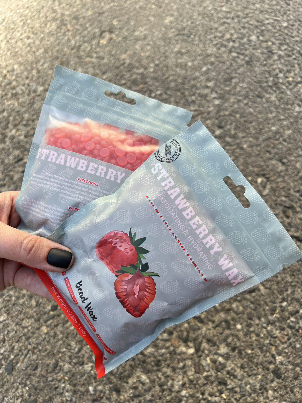 Віск у гранулах для брів і обличчя, strawberry 100 г