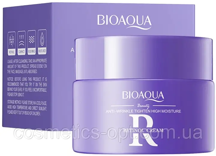 ПРИМ’ЯТА КОРОБОЧКА! Крем для обличчя з ретинолом Bioaqua Retinol Cream, 60 г