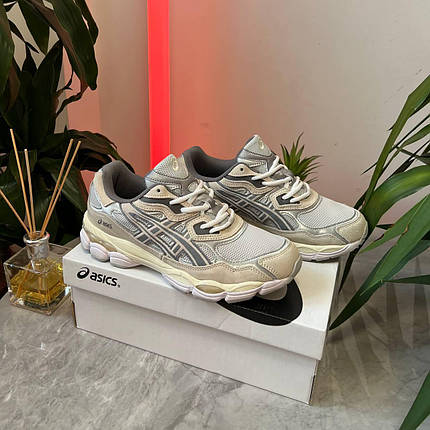 Чоловічі кросівки Asics Gel-Nyc Light Gray Beige Взуття Асікс Гель демісезон сірі кеди замша текстиль, фото 1