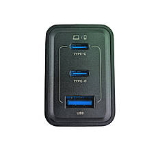 Зарядний пристрій VENTION GaN III 2x Type-C + USB 65W, фото 5