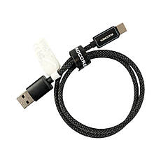 Кабель Rocoren 3A USB to Type-C QC 3.0 0,5м з підсвіткою RGB чорний, фото 3