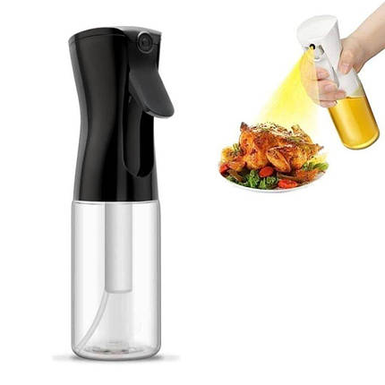 Розпилювач диспенсер для олії та різних рідин ZL-065 скляний чорний 200 мл, фото 1