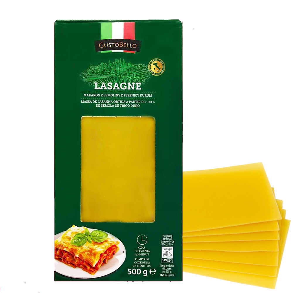 Листи для лазаньї Lasagne GustoBello 500гр