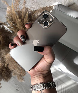 Склянний чохол Premium sense  для iPhone 13 ІМІТАЦІЯ СКЛА з лого Apple