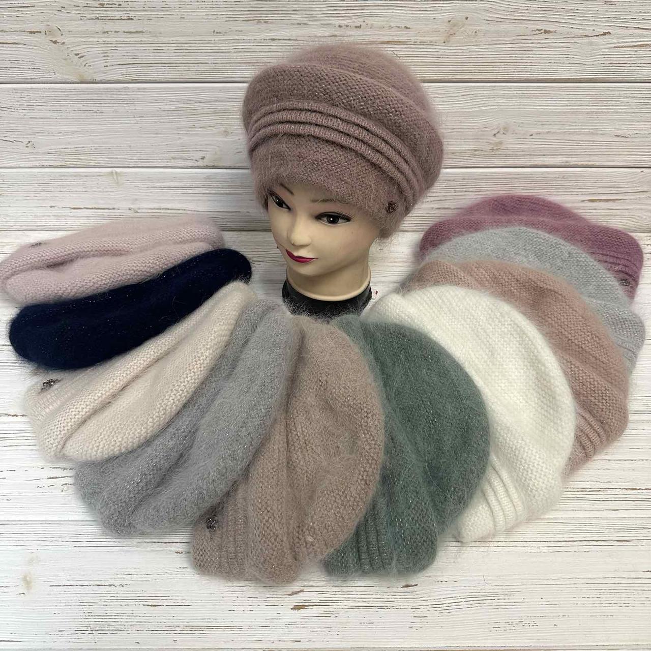 Оптом ШАПКА АНГОРА 3-1-A8 ДВІЙНА З ЛЮРИКСОВОЇ НІТКОЮ