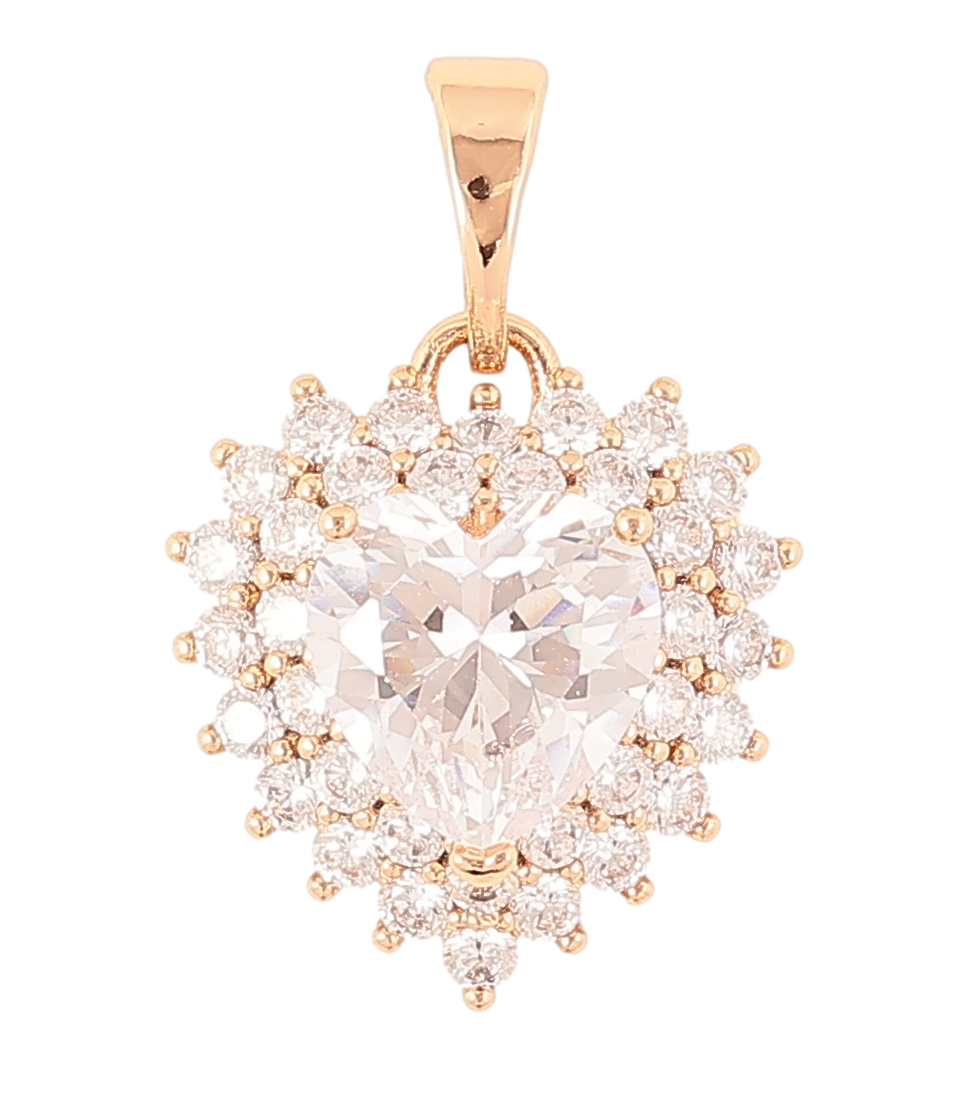 Кулон Xuping Позолота 18K «Кришталеве сердечко» для ланцюжка до 5мм